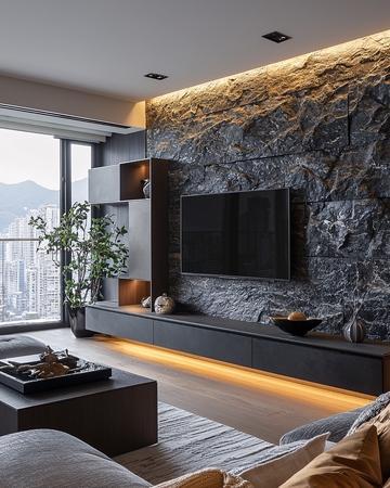 现代简约电视背景墙