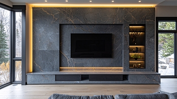 现代极简电视背景墙