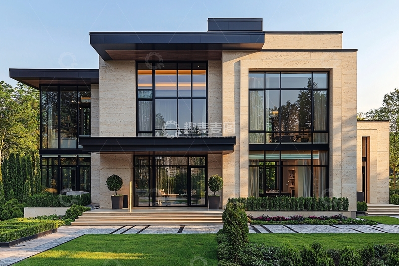 高清大图下载【趣麦麦图】现代风格别墅外观