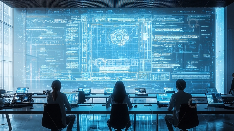 高清大图下载【趣麦麦图】科技团队监控大屏幕数据