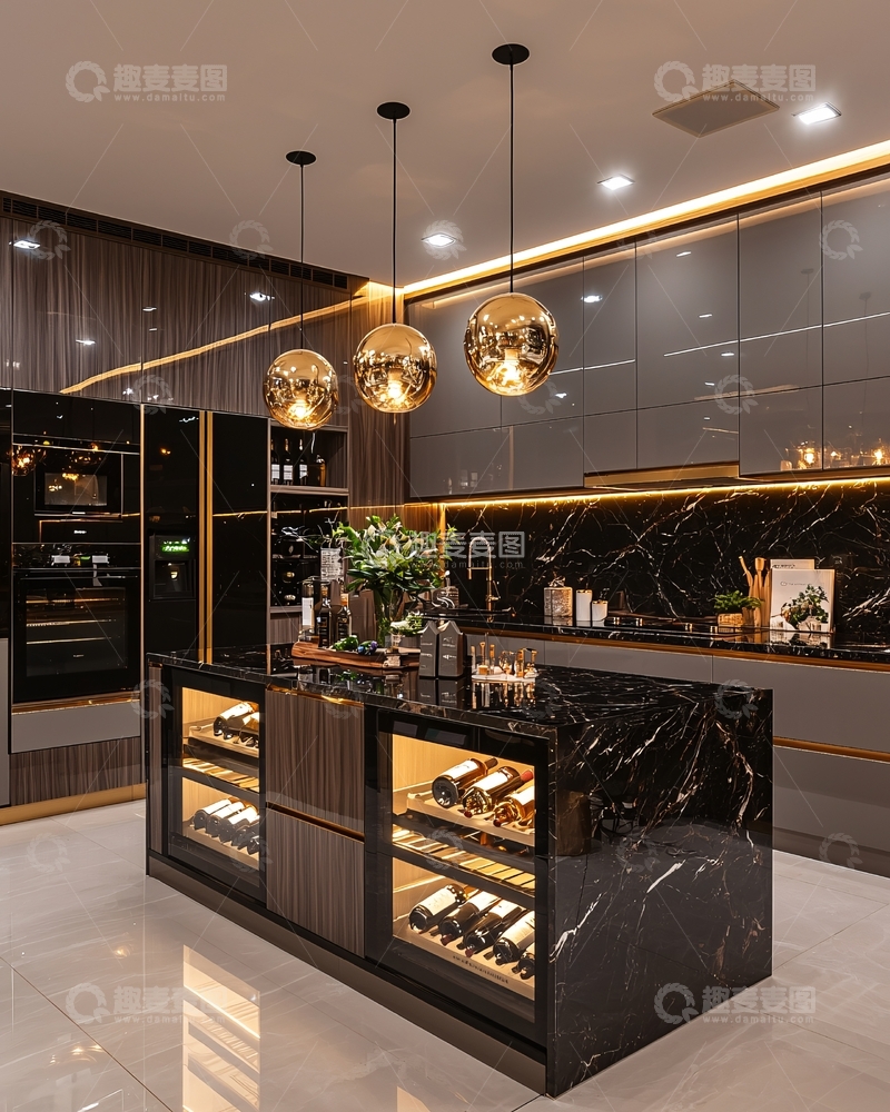 高清大图下载【趣麦麦图】高端大气现代厨房