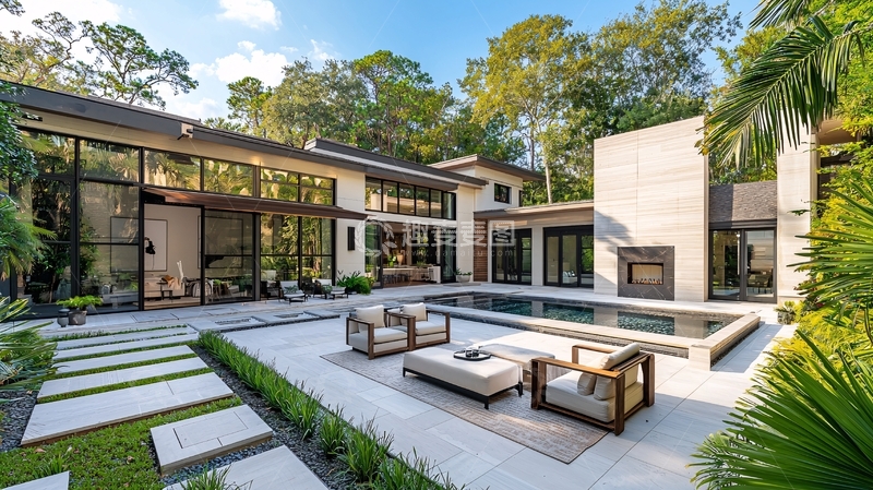 高清大图下载【趣麦麦图】现代风格庭院别墅