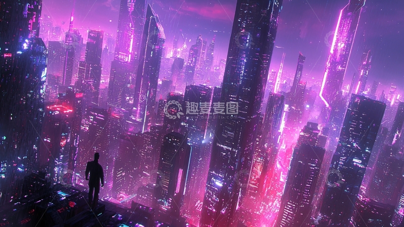 高清大图下载【趣麦麦图】未来都市夜景278