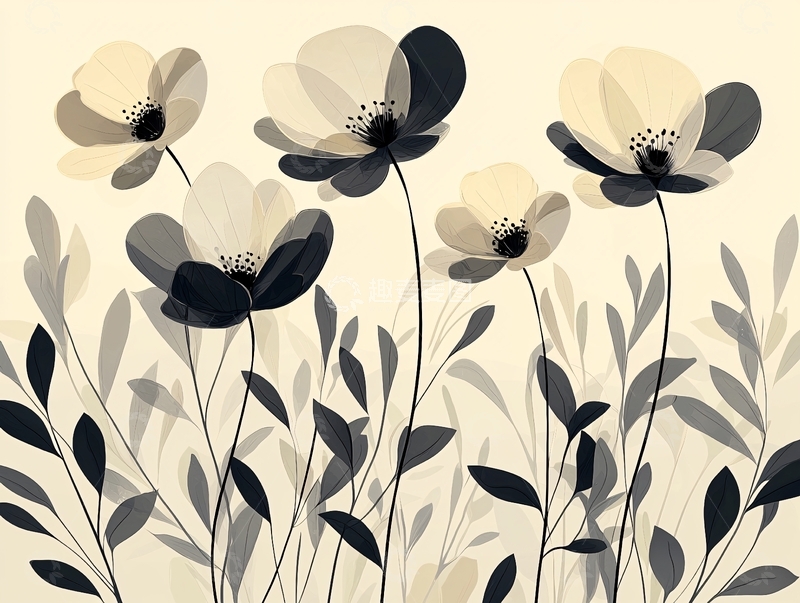 高清大图下载【趣麦麦图】水墨花卉