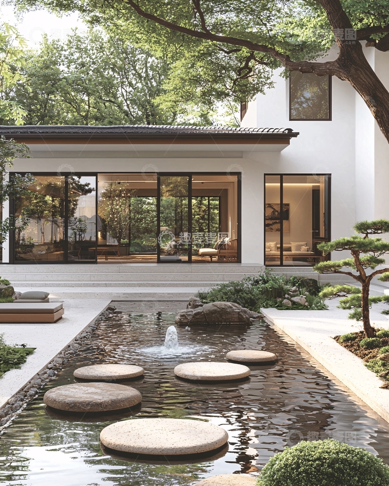 高清大图下载【趣麦麦图】现代简约庭院设计