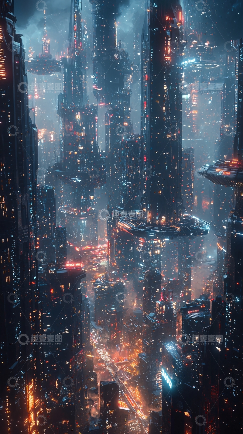高清大图下载【趣麦麦图】未来都市夜景277
