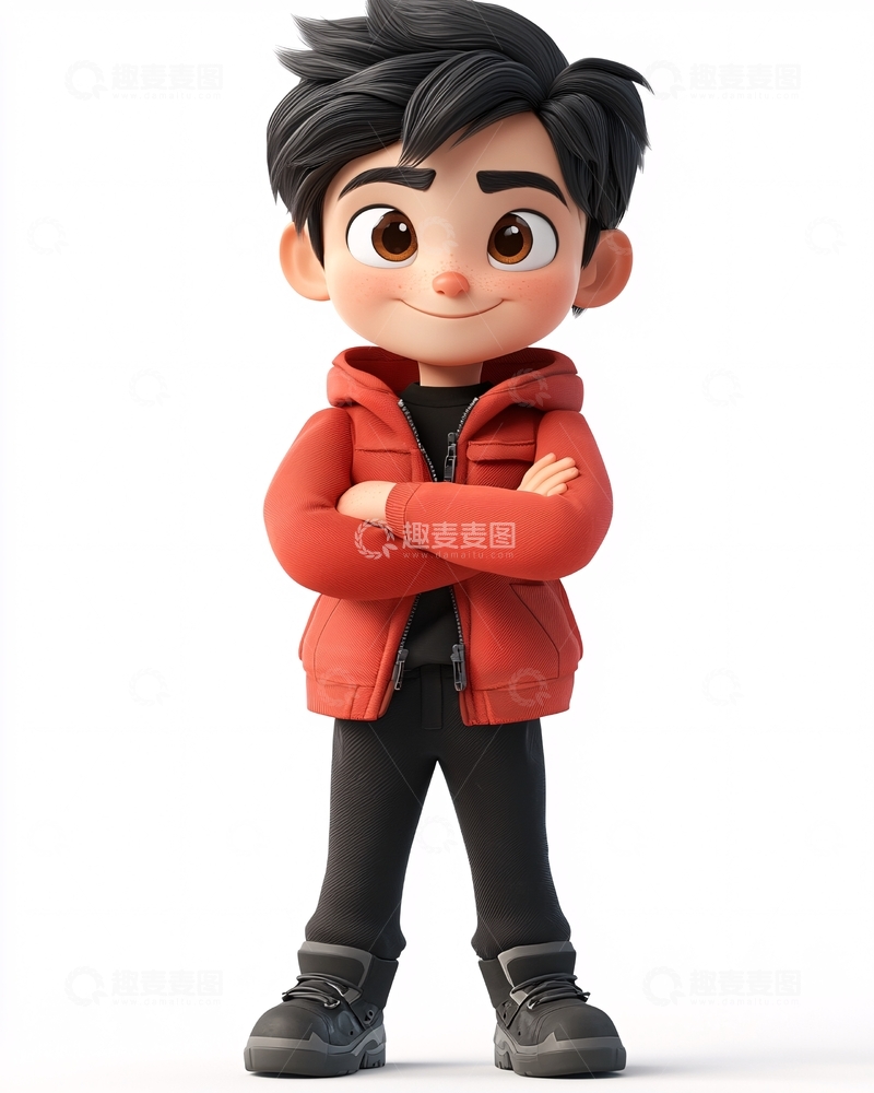 高清大图下载【趣麦麦图】卡通男孩