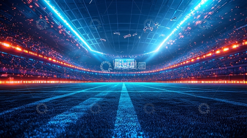高清大图下载【趣麦麦图】未来科技感体育场
