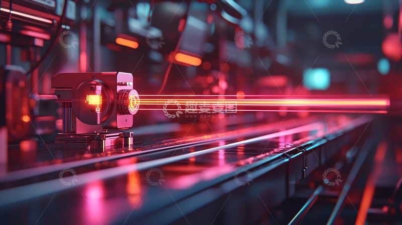 高清大图下载【趣麦麦图】未来科技感激光生产线