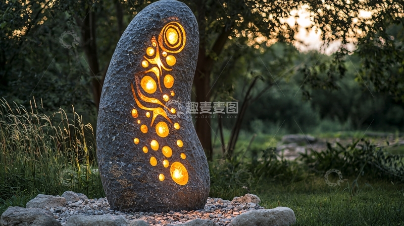 高清大图下载【趣麦麦图】夜光石雕