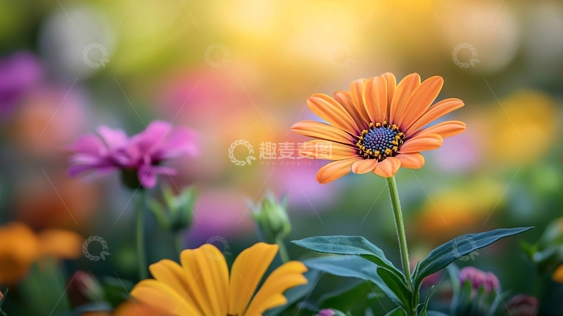 高清大图下载【趣麦麦图】彩色鲜花特写