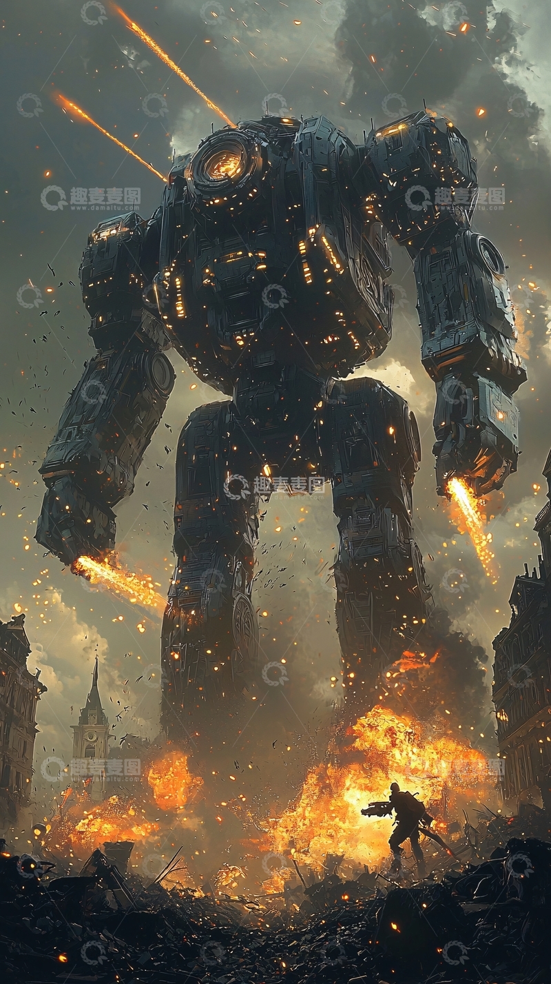 高清大图下载【趣麦麦图】巨型战争机械