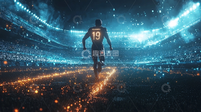 高清大图下载【趣麦麦图】足球运动员背影