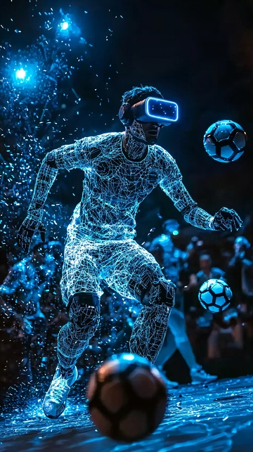 虚拟现实足球运动员