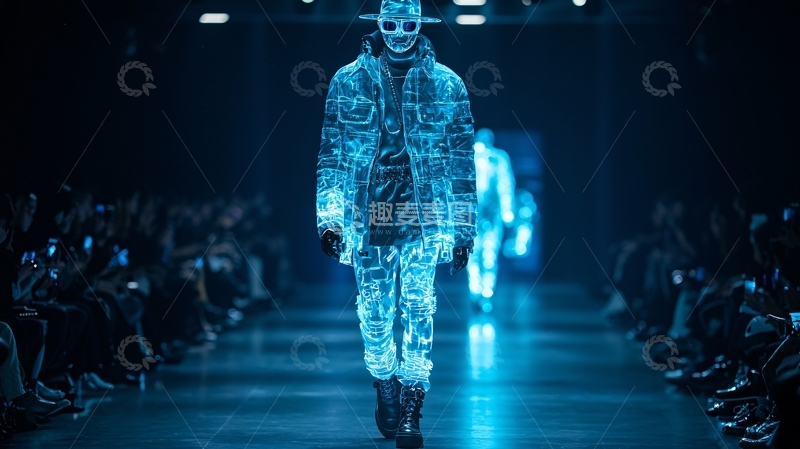 高清大图下载【趣麦麦图】未来感科技感服装秀