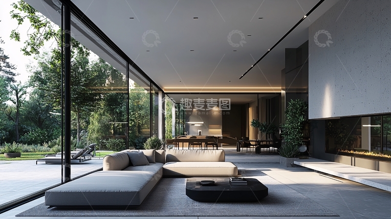 高清大图下载【趣麦麦图】现代简约风格客厅70