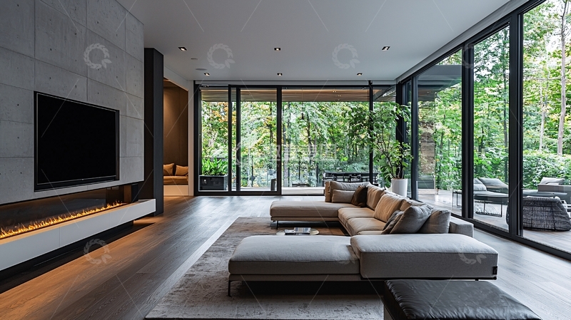 高清大图下载【趣麦麦图】现代简约风格客厅设计