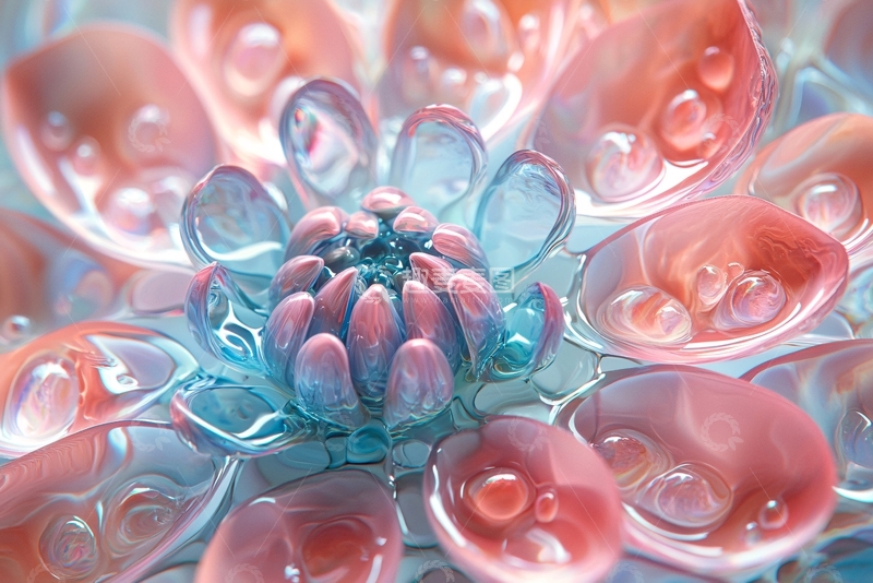 高清大图下载【趣麦麦图】梦幻玻璃花