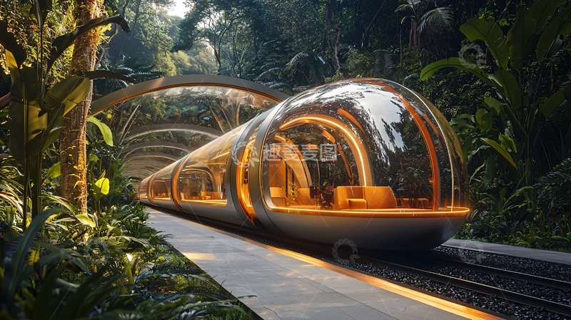 高清大图下载【趣麦麦图】未来科技感列车