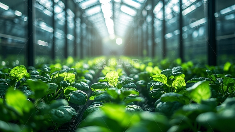 高清大图下载【趣麦麦图】温室大棚蔬菜种植