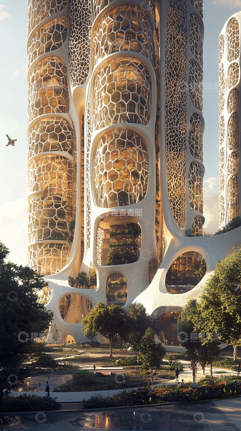 高清大图下载【趣麦麦图】蜂巢状建筑