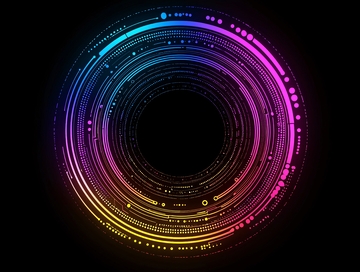 彩色环形科技背景