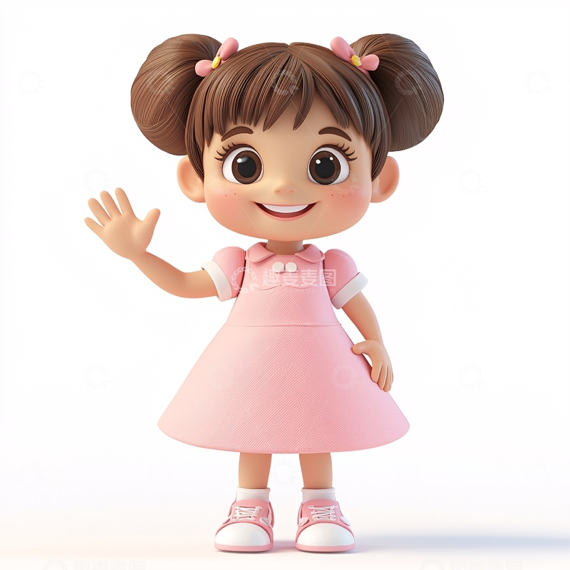 高清大图下载【趣麦麦图】可爱卡通女孩