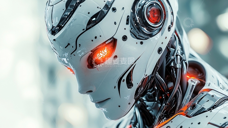 高清大图下载【趣麦麦图】未来感机器人特写