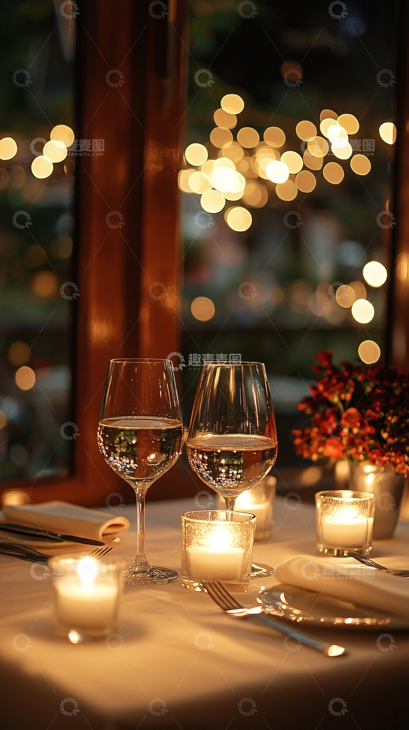 高清大图下载【趣麦麦图】浪漫烛光晚餐