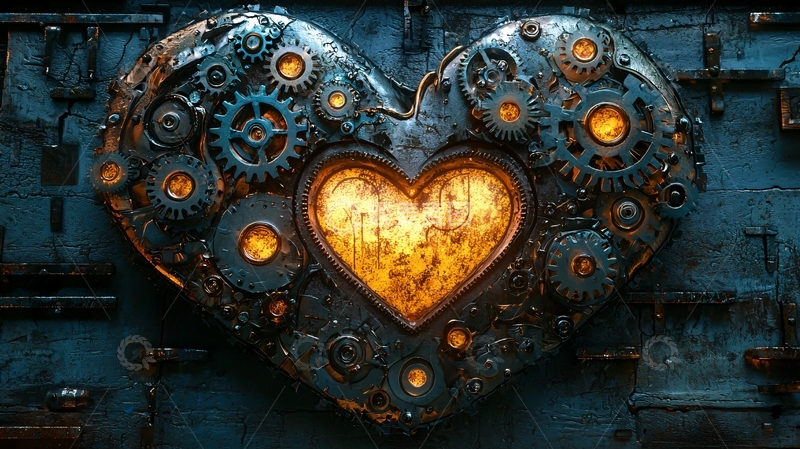 高清大图下载【趣麦麦图】机械朋克之心