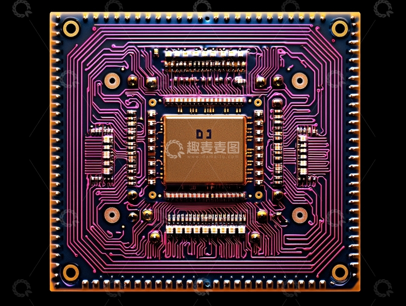 高清大图下载【趣麦麦图】紫色电路板