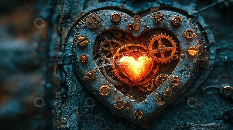 高清大图下载【趣麦麦图】机械心脏