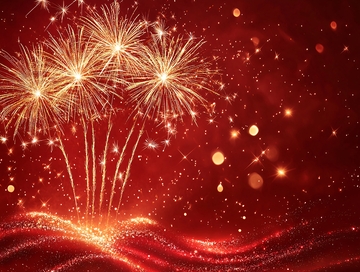 红色烟花