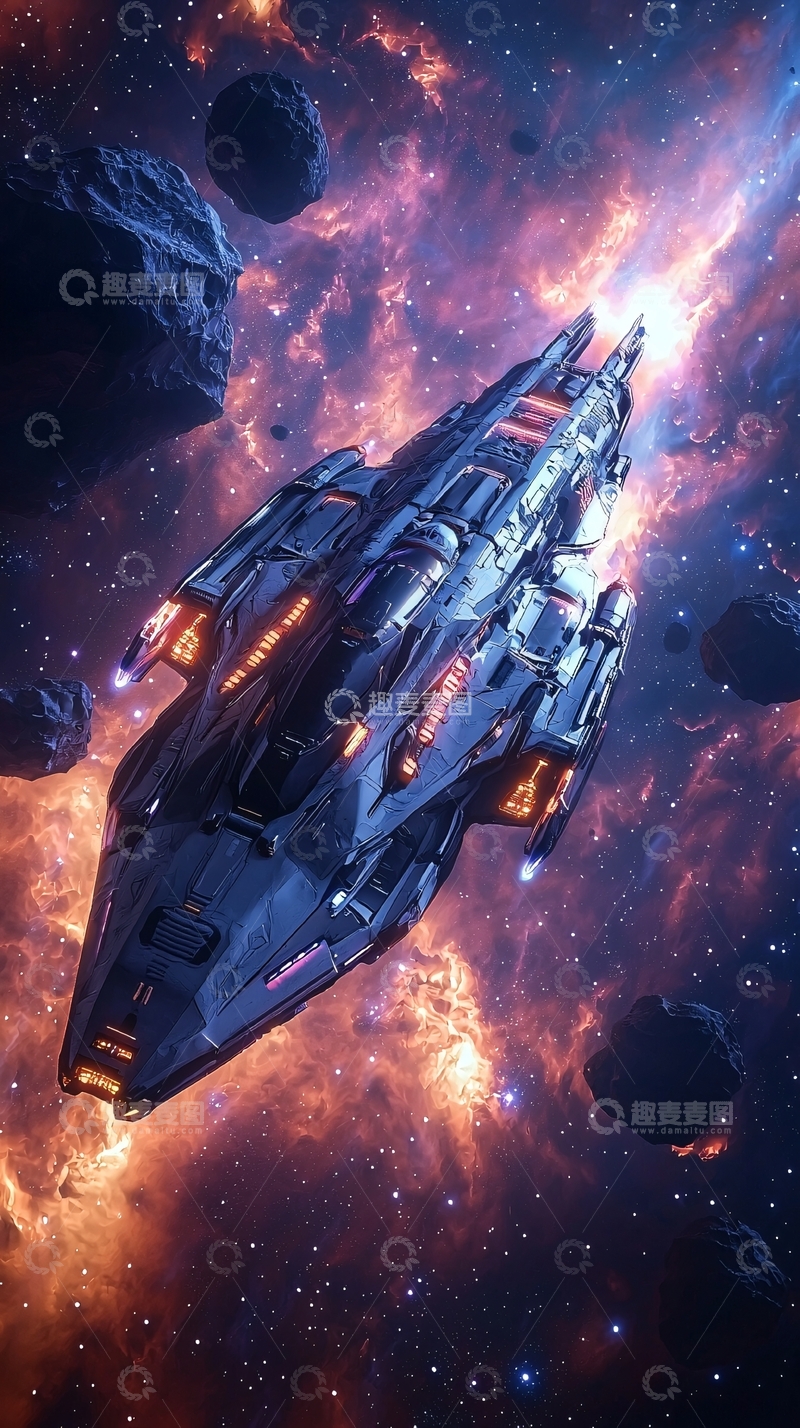 高清大图下载【趣麦麦图】宇宙飞船星际航行