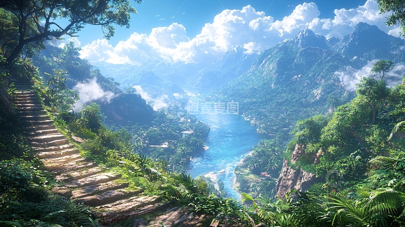 高清大图下载【趣麦麦图】山间小路