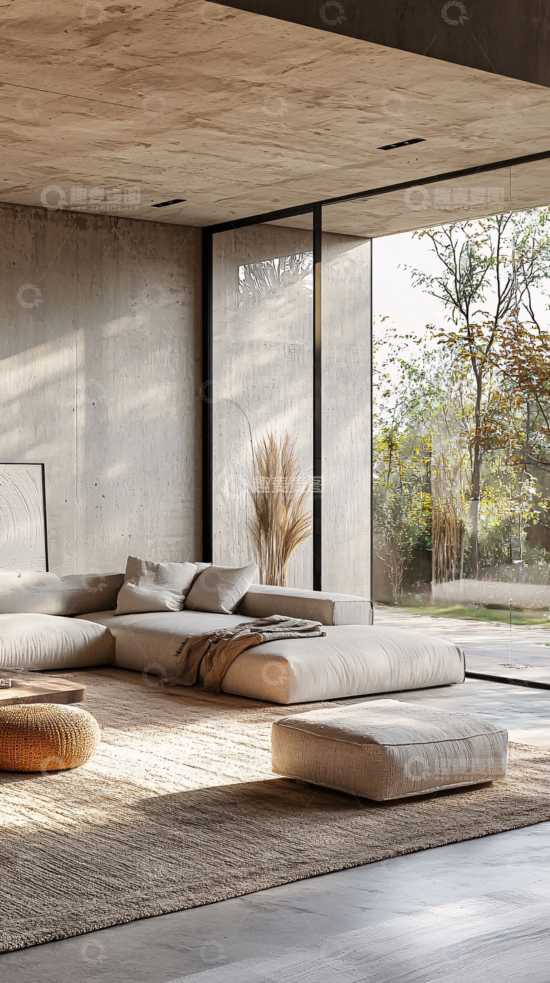 高清大图下载【趣麦麦图】极简现代客厅设计