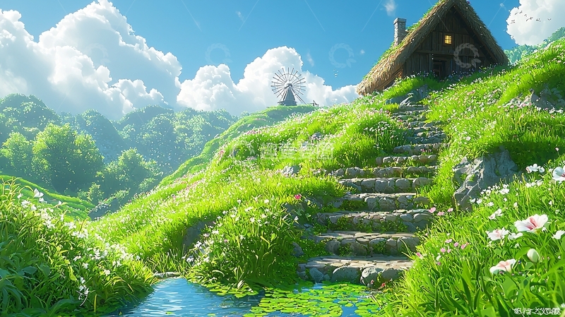 高清大图下载【趣麦麦图】山间小屋