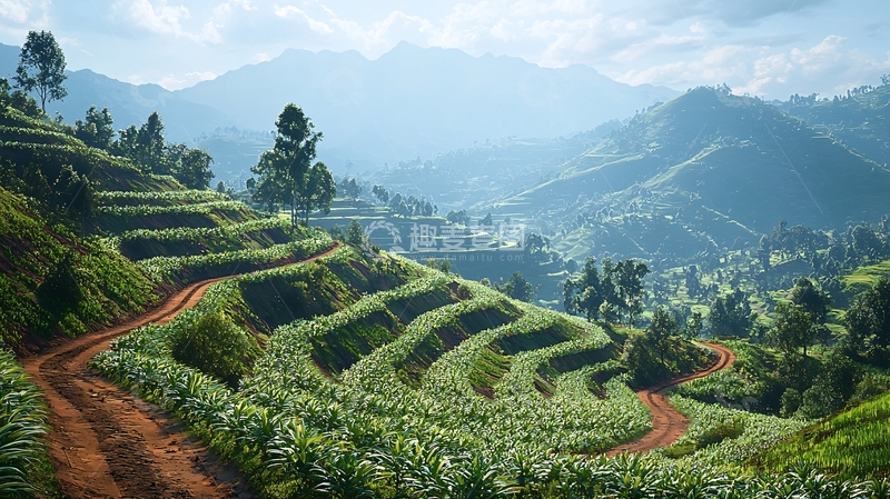 高清大图下载【趣麦麦图】梯田