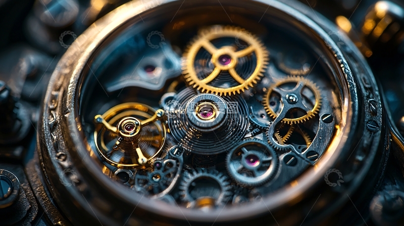 高清大图下载【趣麦麦图】精密机械表内部结构