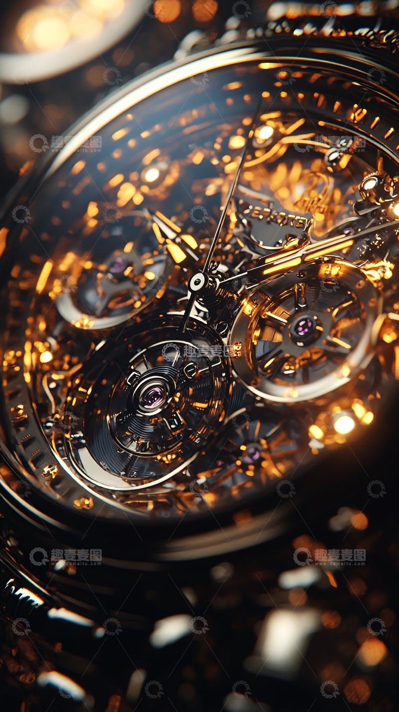 高清大图下载【趣麦麦图】奢华机械表特写