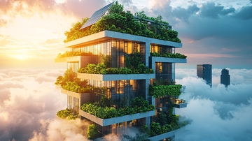 云端垂直绿化建筑