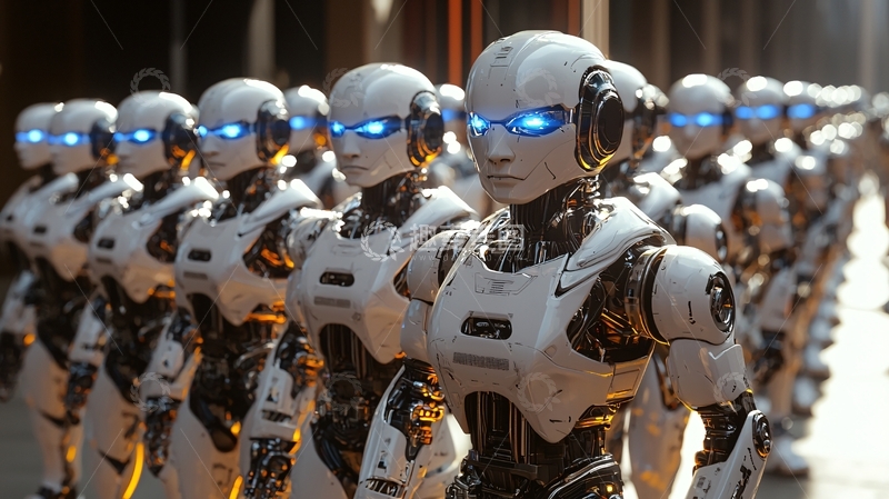 高清大图下载【趣麦麦图】机器人方阵