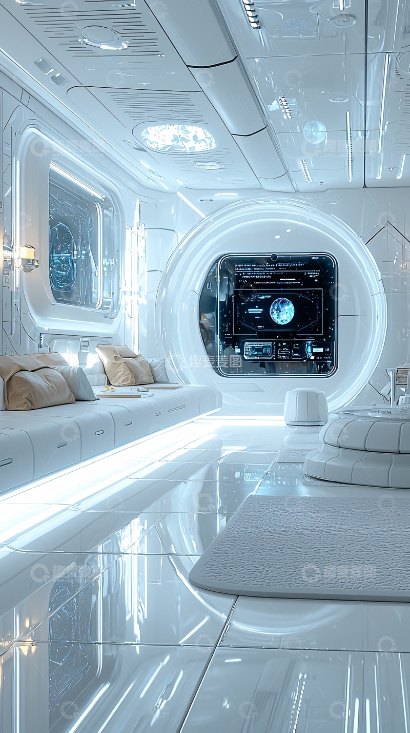 高清大图下载【趣麦麦图】未来科技感卧室