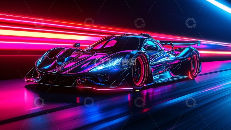 高清大图下载【趣麦麦图】炫酷赛车极速飞驰