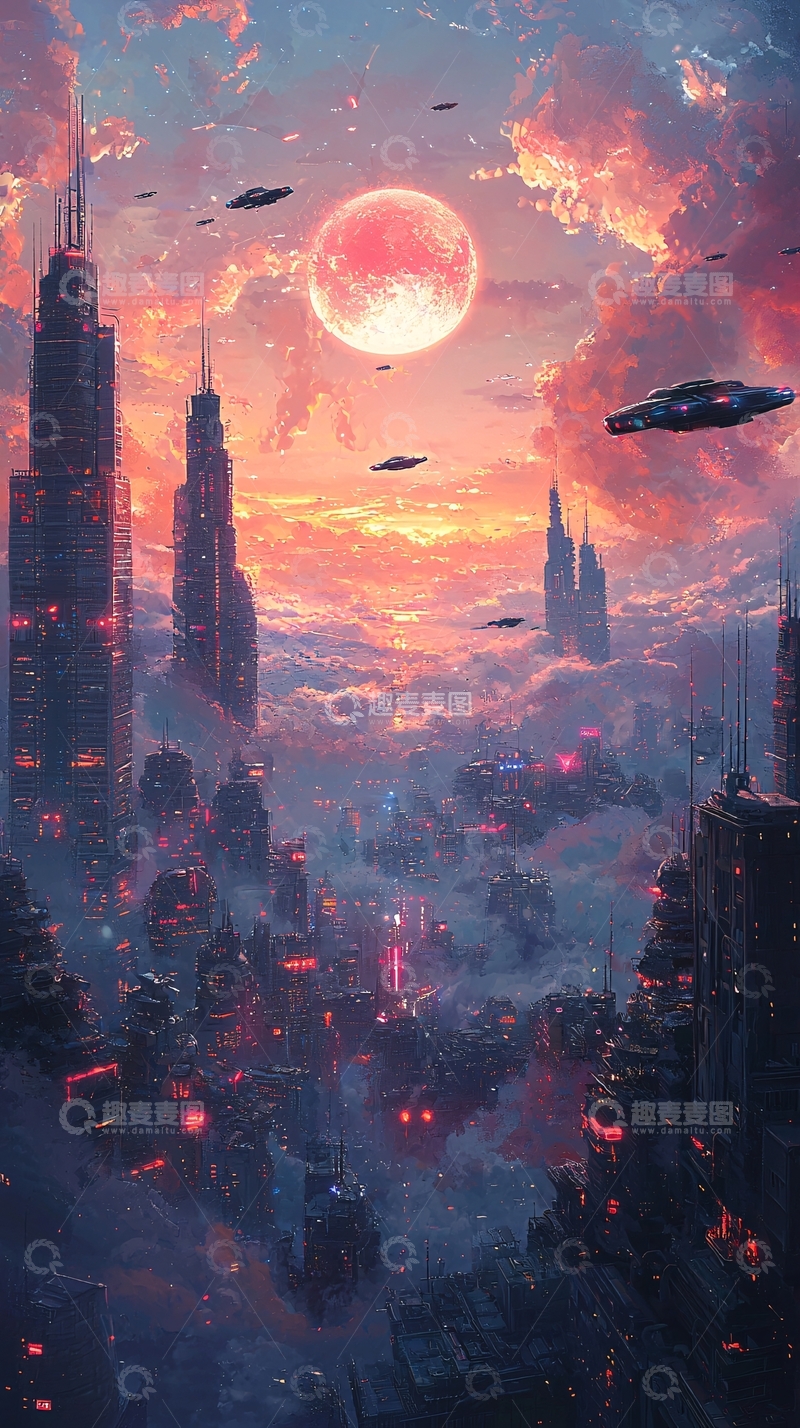 高清大图下载【趣麦麦图】未来都市