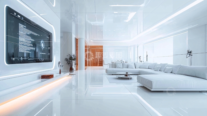 高清大图下载【趣麦麦图】极简未来主义风格客厅