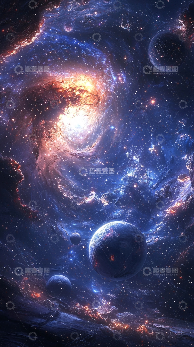 高清大图下载【趣麦麦图】宇宙星云漩涡