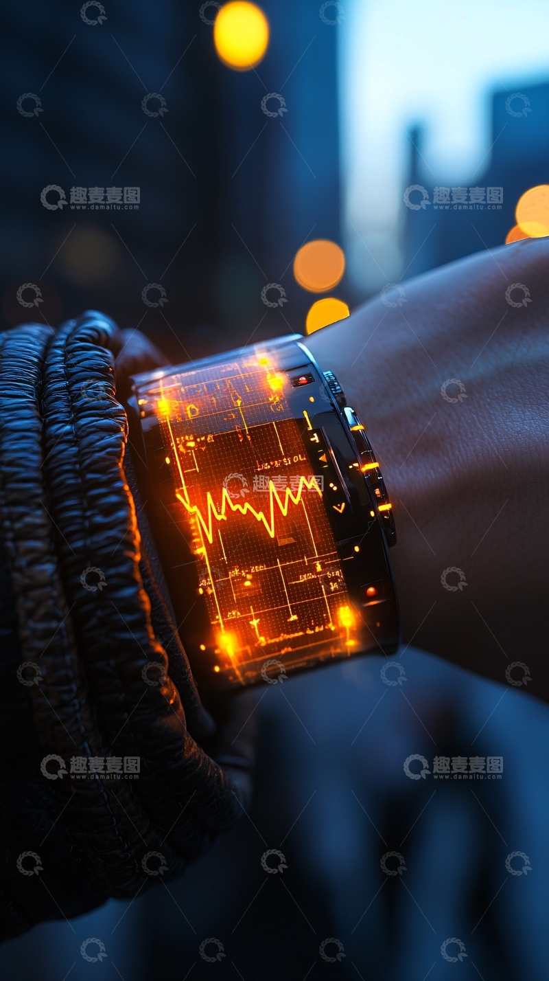 高清大图下载【趣麦麦图】未来科技腕表
