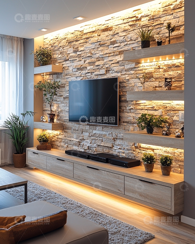 高清大图下载【趣麦麦图】电视背景墙