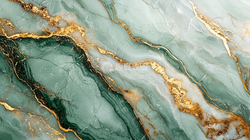 高清大图下载【趣麦麦图】墨绿色大理石金箔纹理